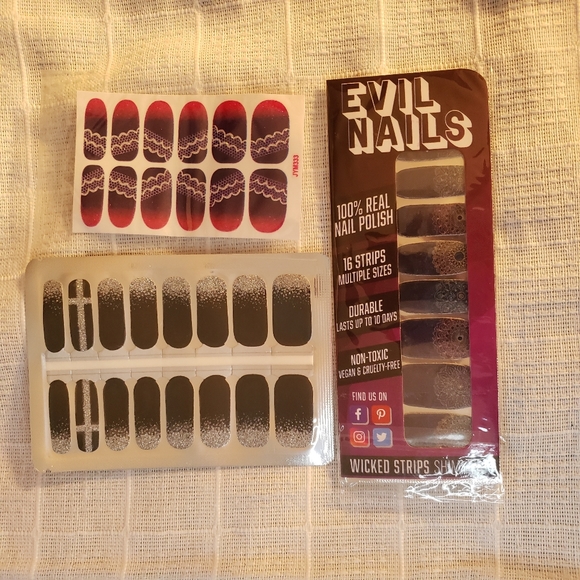 3 sets Dark color collection nail polish strips - Picture 1 of 8